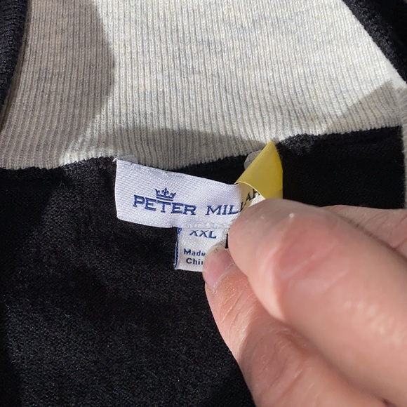 XXL Peter Millar 1/4 Zip Sweater 67% Pima Cotton, 9% Silk, 3% Cashmere 21% Nylon - Picture 2 of 16